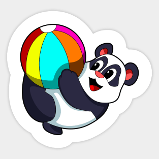 Panda with Beach ball Sticker